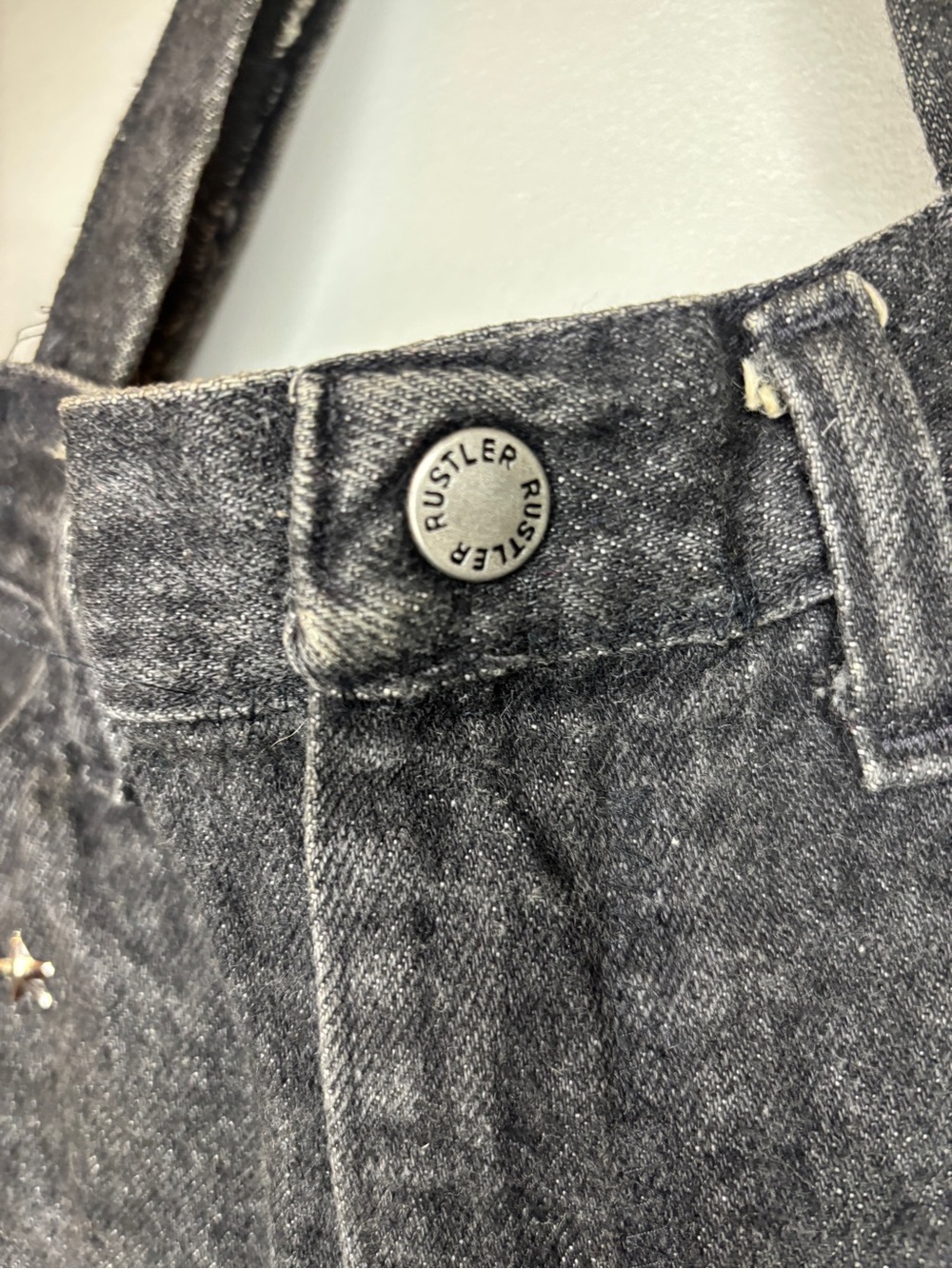 Vintage 80’s handmade rustler Jean Star-Stud Shoulder Bag - Picture 4 of 9